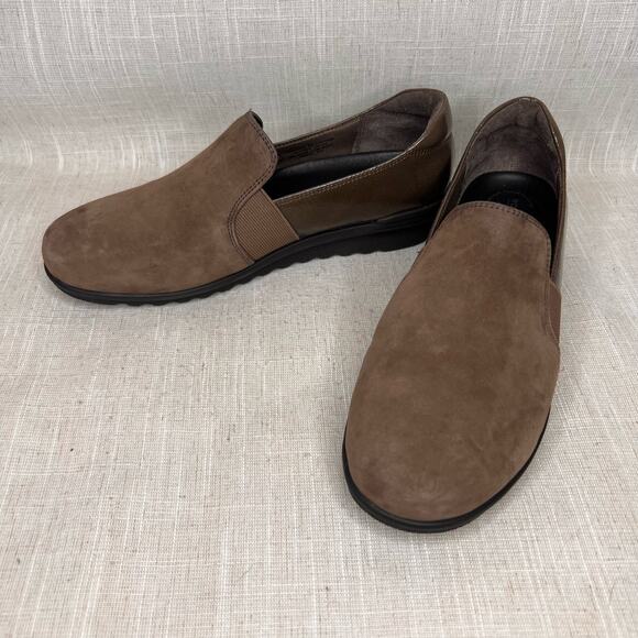 Rockport Size 7 truFLEX Chenole Tan Suede Slip-On Loafer Shoes Patent Leather - Picture 2 of 13